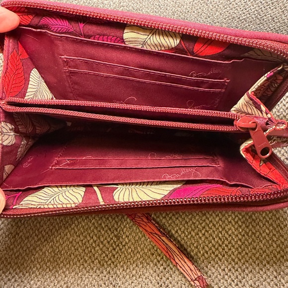 Vera Bradley Red and Pink Floral Wristlet - Picture 5 of 5